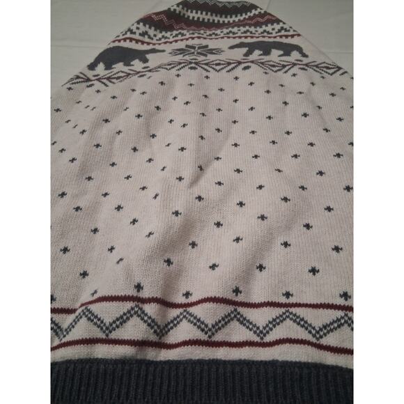 Lands' End Dog Family Holiday Sweater, Cream, Size XL Dog Sweater Bears - Picture 2 of 13